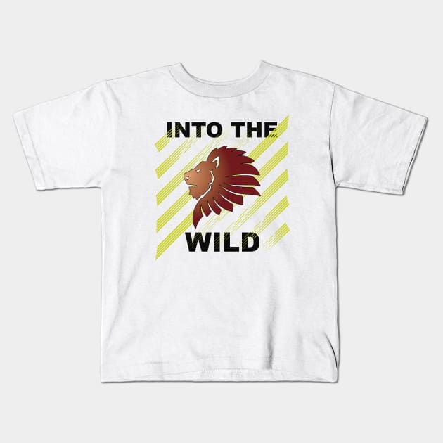 Lion Into The Wild Kids T-Shirt by RPMELO